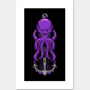 octopus anchor Posters and Art